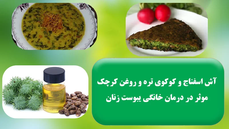 اسفناج -سبزی تره و روغن کرچک ترکیات قوی برای درمان عارضه خشکی روده خانمها هستند