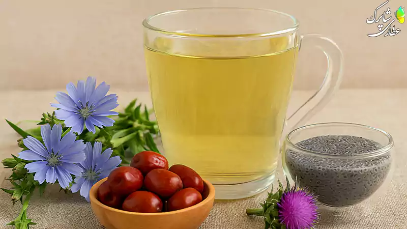 پاکسازی کبد در تابستان با استفاده از بهترین داروهای گیاهی مانند شاهتره کاسنب و عناب تخم شربتی